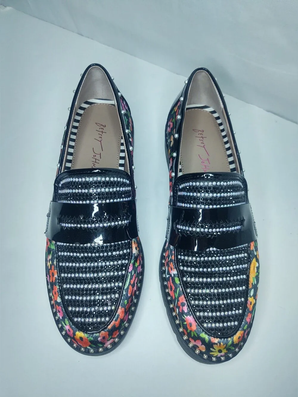 Betsey Johnson Darian Loafer Ditsy Floral Sz 7M